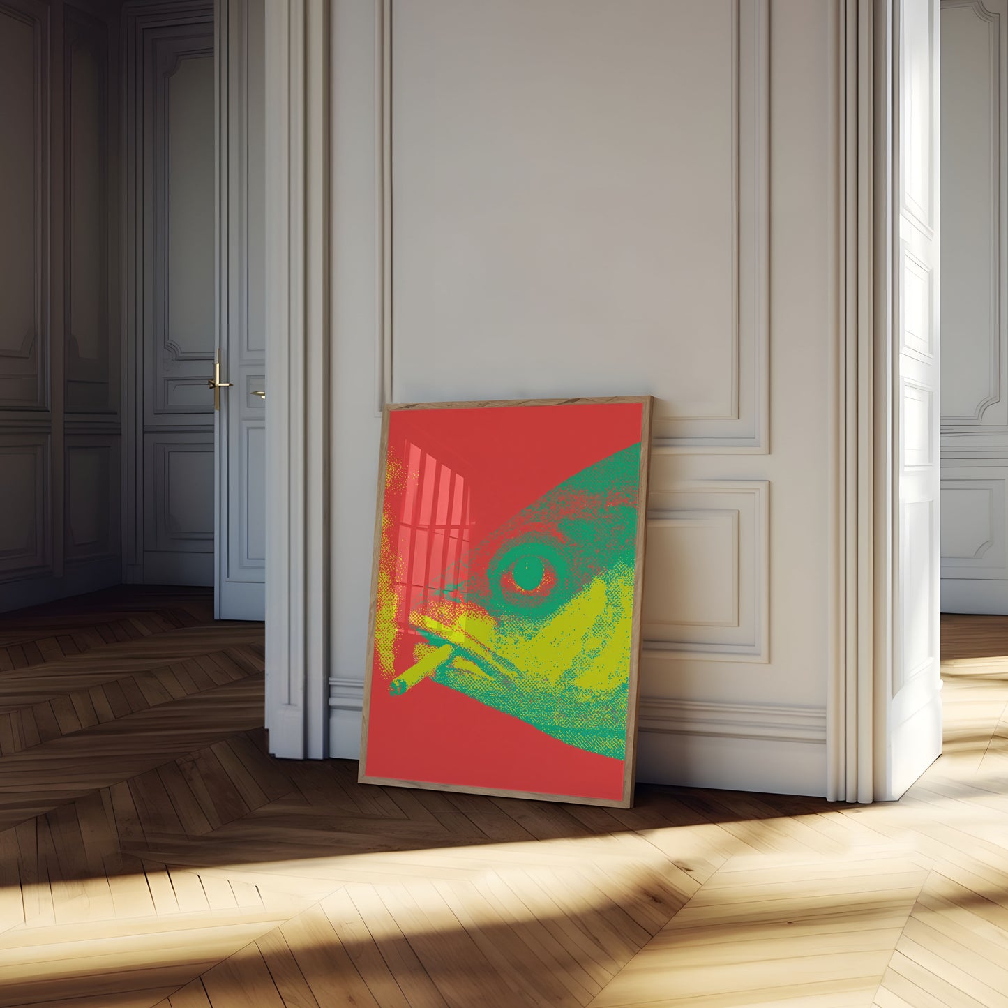 Bunter Chamäleon Pop Art Poster