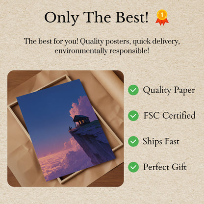 Cliff Edge Solitude Studio Ghibli Poster