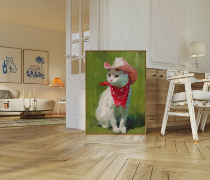 Cowboy Cat Glamour Poster