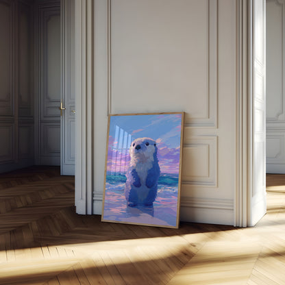 Otter op het Strand Poster