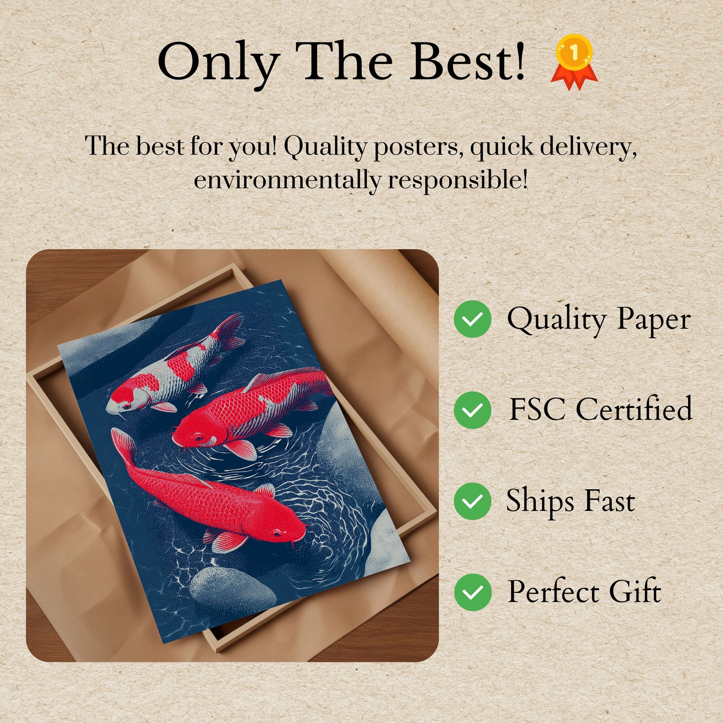 Koi Fish Harmony Poster