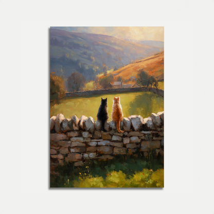 Cats Overlooking Valley Poster