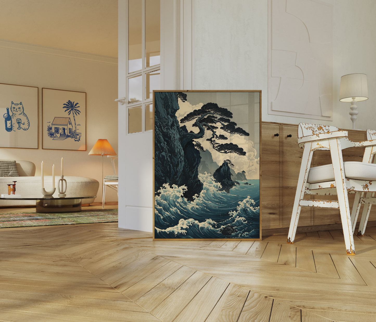 Coastal Cliffs and Waves Poster