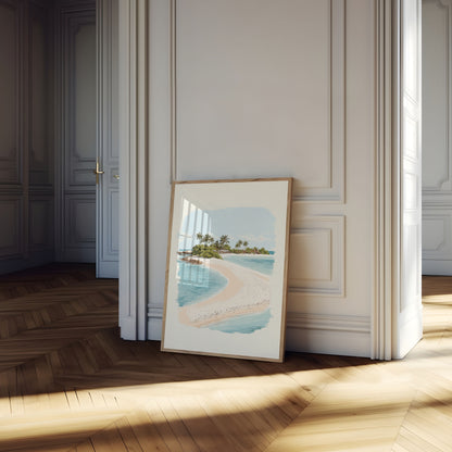 Plakát tropického rajského ostrova