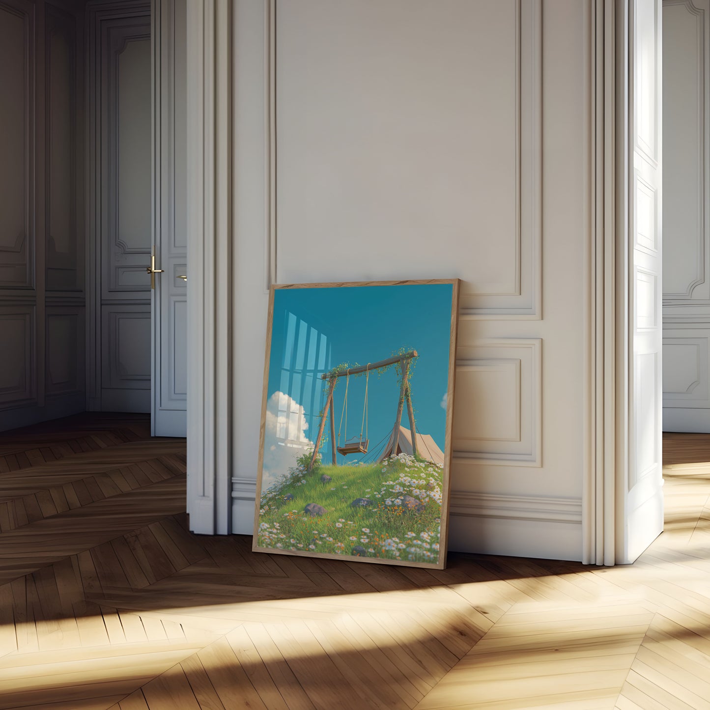 Daisy Meadow Swing Poster
