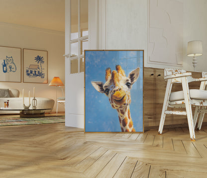 Charming Giraffe Sky Poster