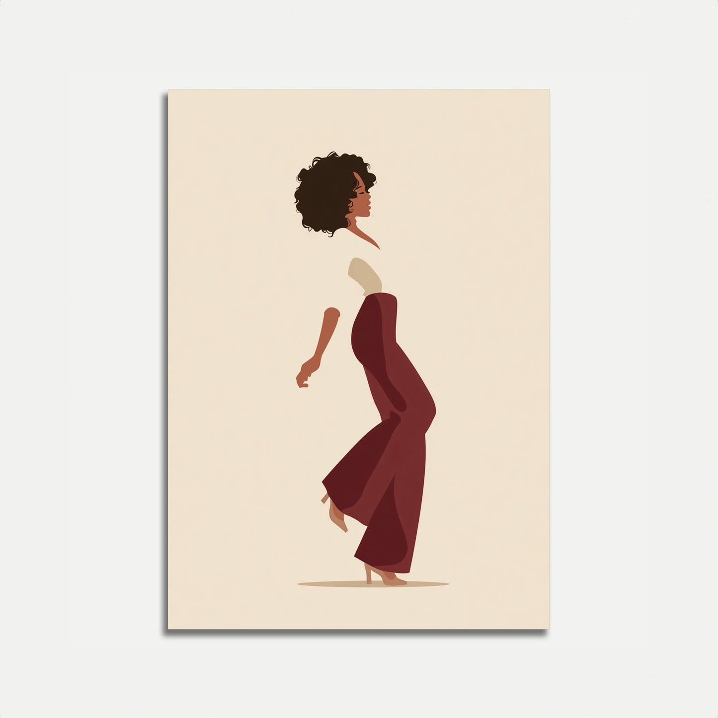 Elegante Dansende Kurver Plakat