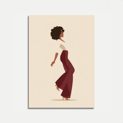 Elegante Dansende Kurver Plakat