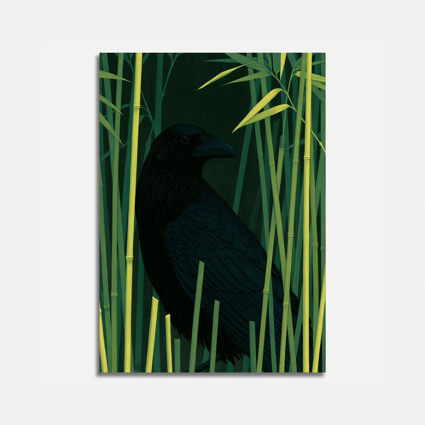 Raven in Bamboo Forest Poster