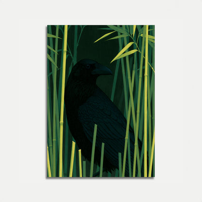 Raven in Bamboo Forest Poster