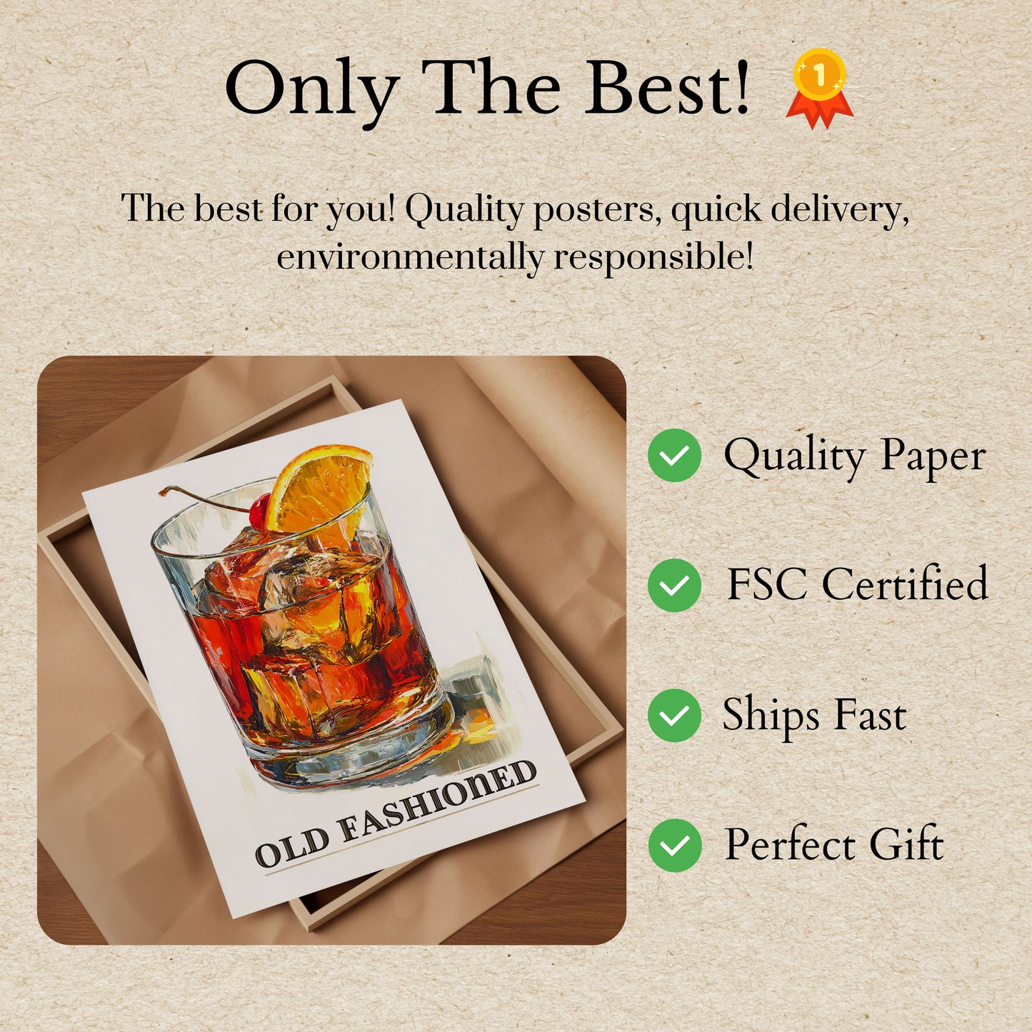 Poster del Cocktail Old Fashioned Classico