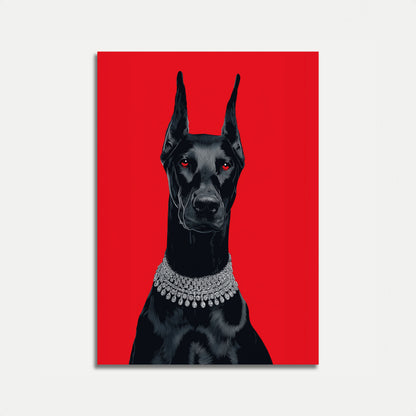 Elegancki Poster Klejnot Dobermana