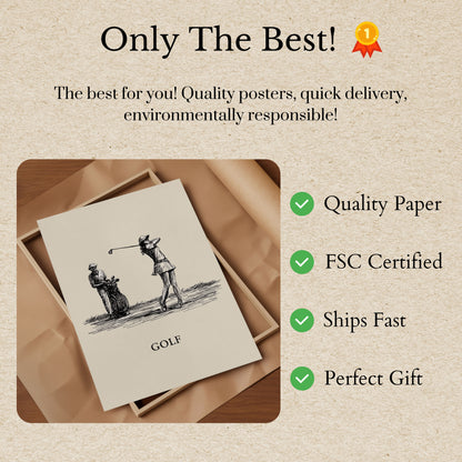 Classic Golf Swing Poster