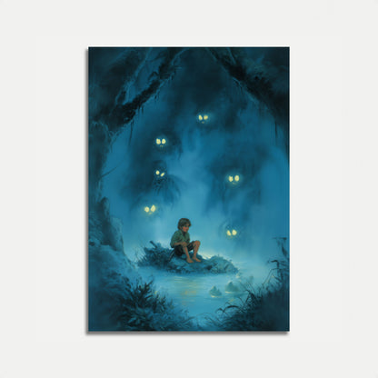 Child in Mystical Forest Poster