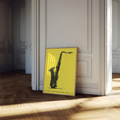 Vintage Jazz-Saxophon-Plakat Wien