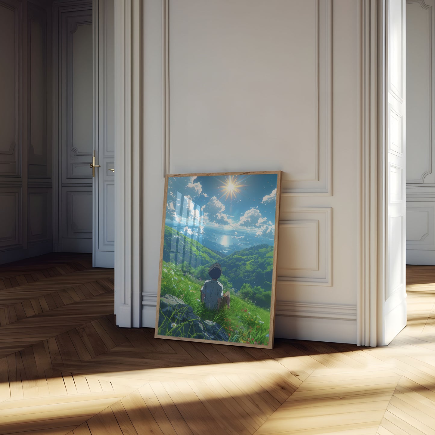 Sunlit Mountain Serenity Poster