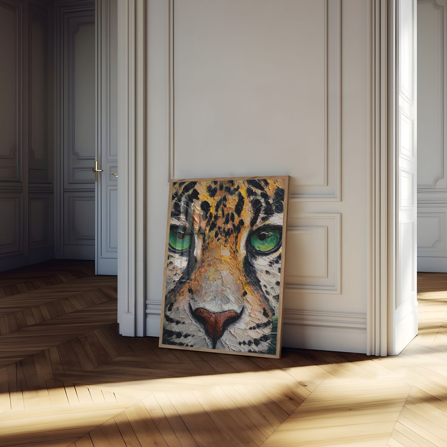 Leopard Cat Green Eyes Poster