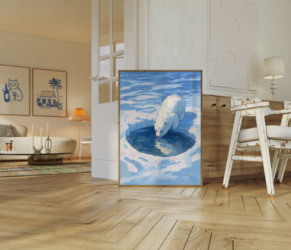 Poster dell'Orso Polare nella Piscina Artica
