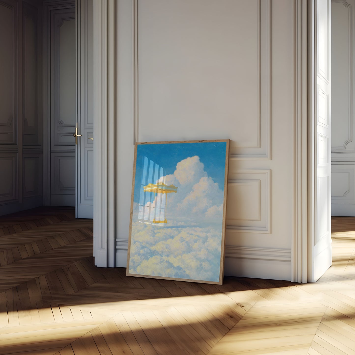 Golden Swing in the Clouds Poster