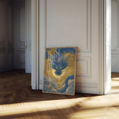Celestial Azure Dragon Poster