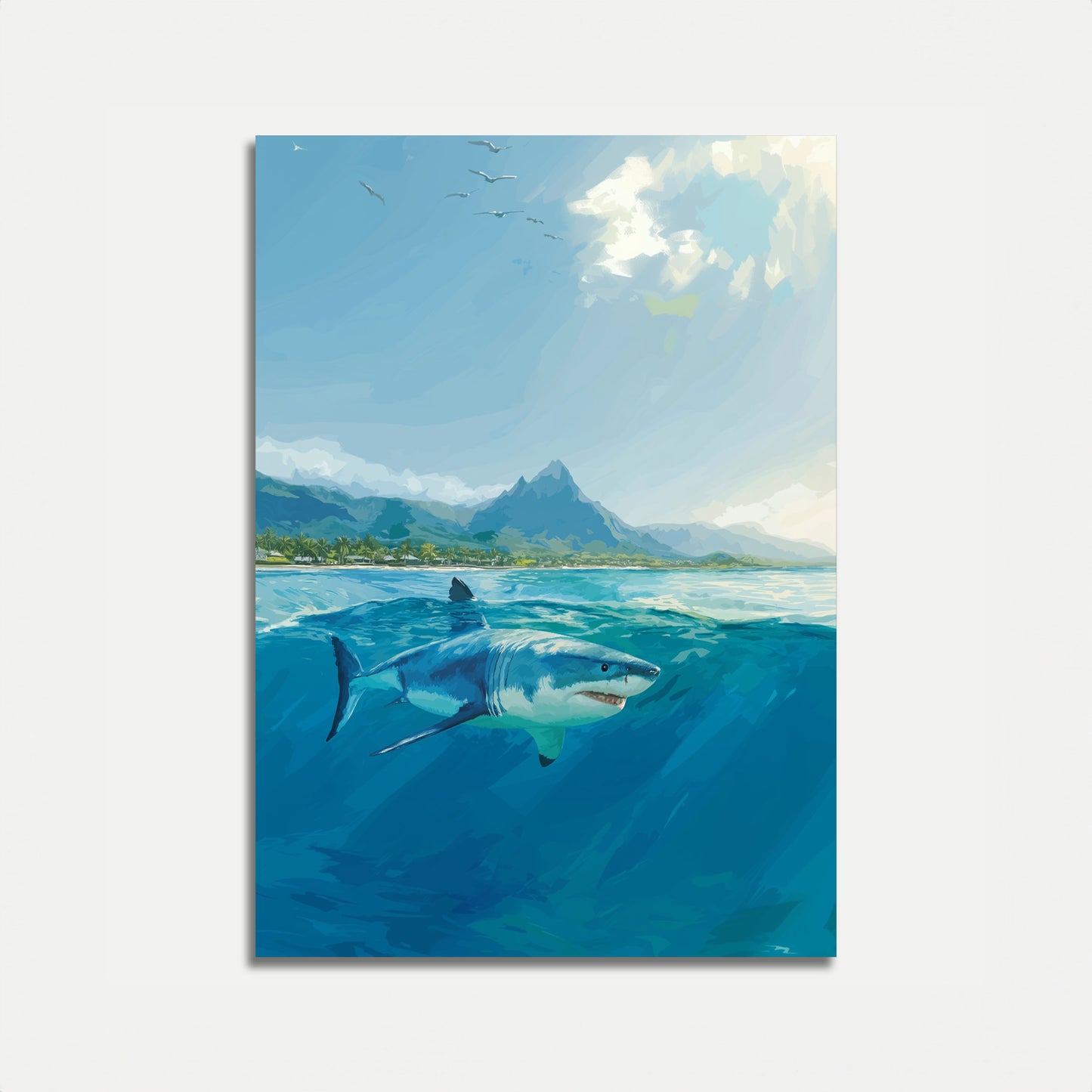 Great White Coastal Guardian Poster