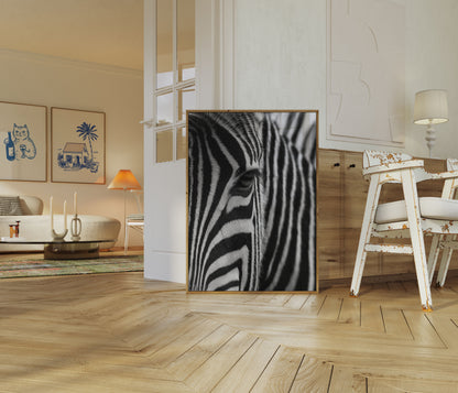 Striped Soul Black and White Poster