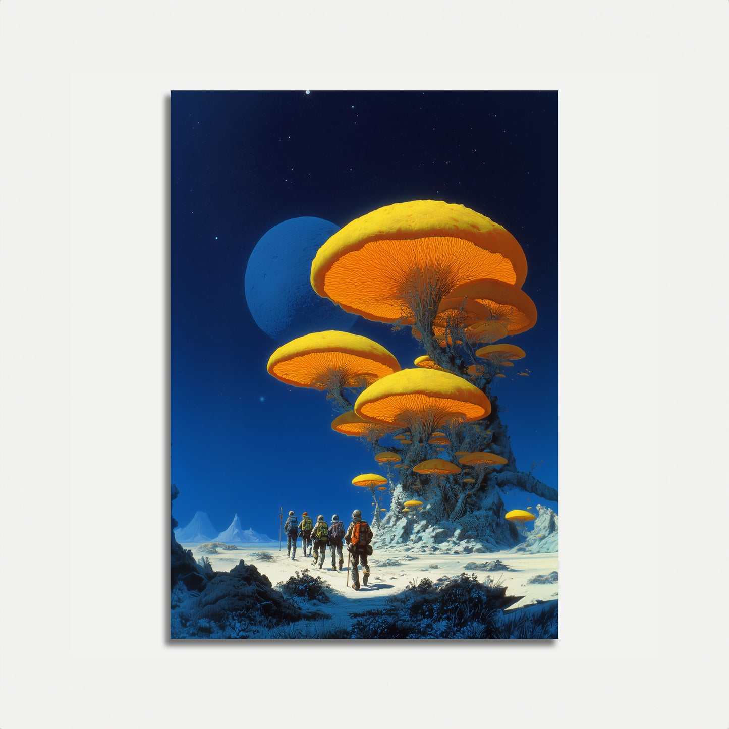 Alien Mushroom Forest Adventure Poster