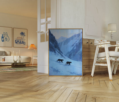 Panthers i snøen plakat