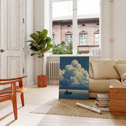 Solitaire Visser Onder Wolken Poster