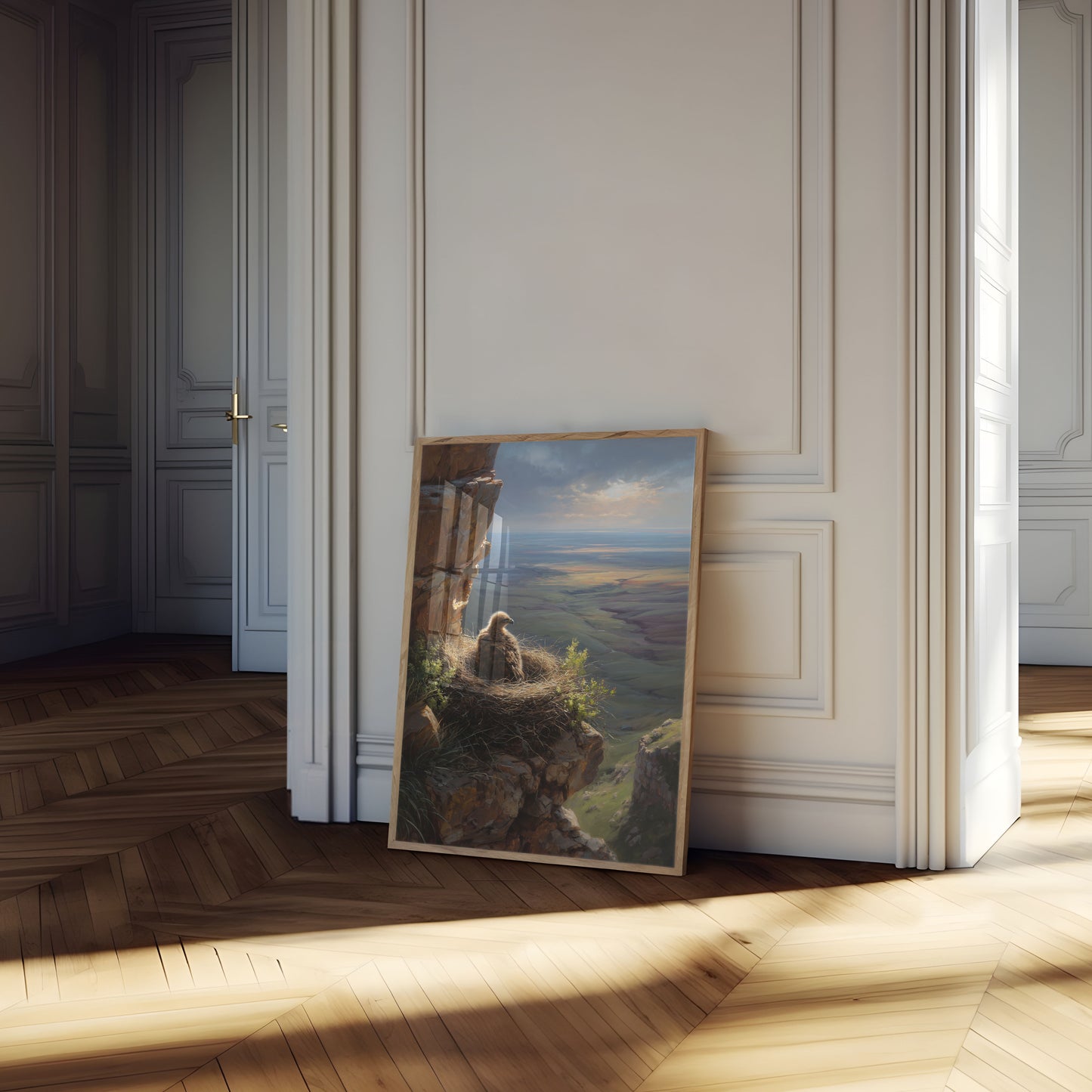 Eagle Overlooking Vast Landscape Poster