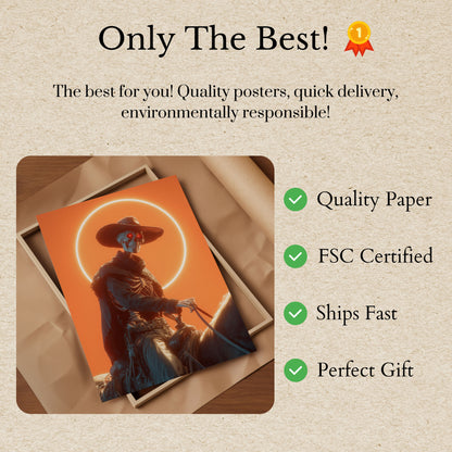 Skelett-Cowboy Solnedgångsposter