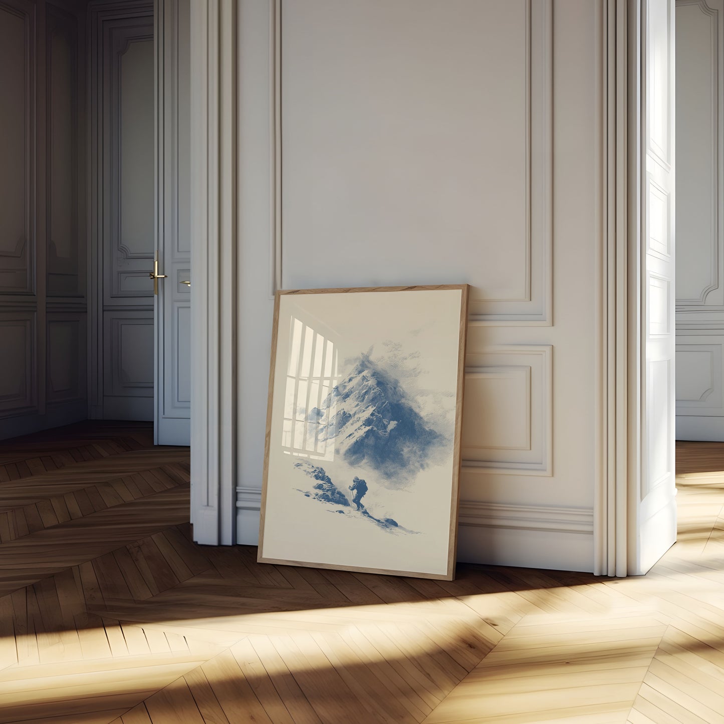 Solitary Mountain Climber Poster