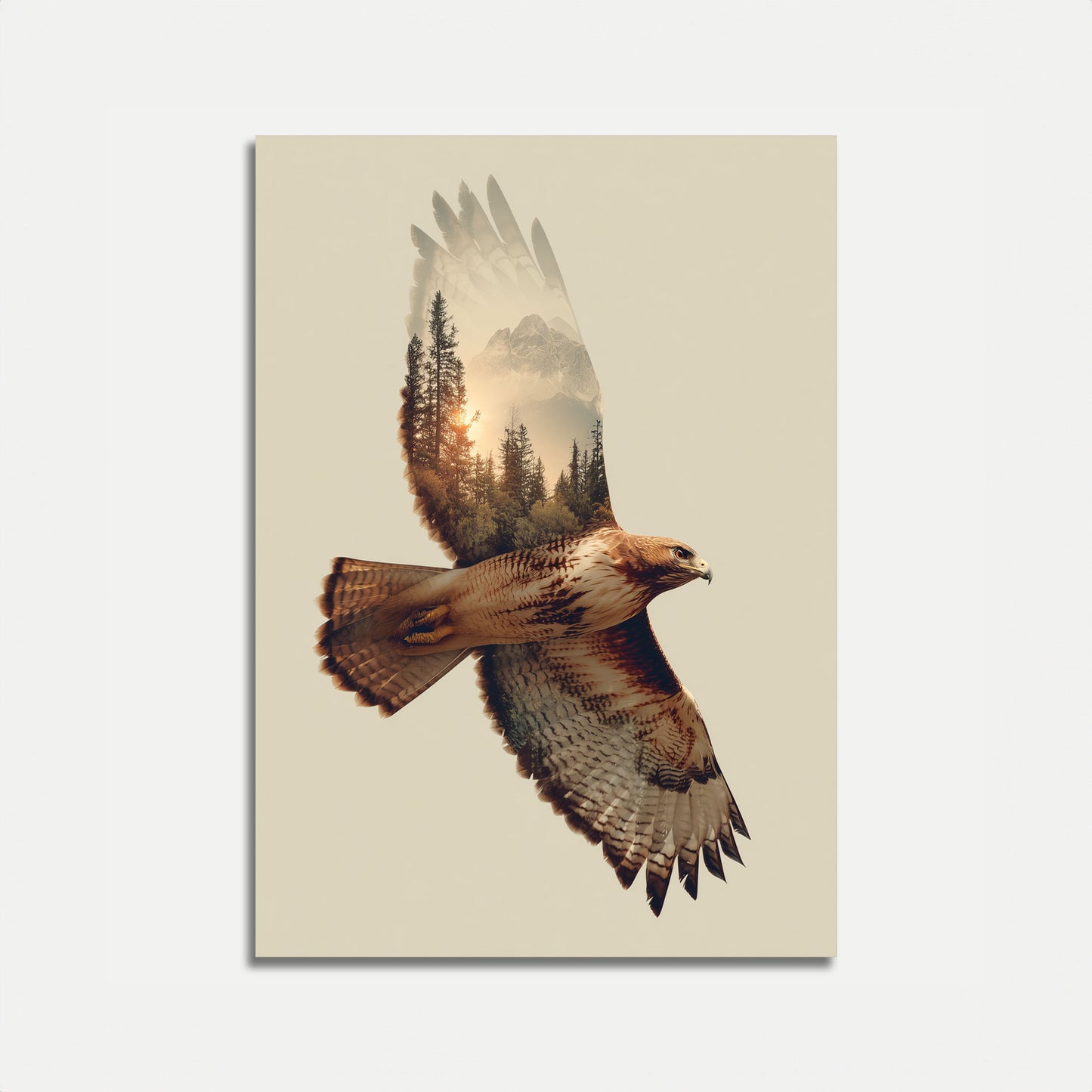 Póster de la majestuosa montaña Hawk