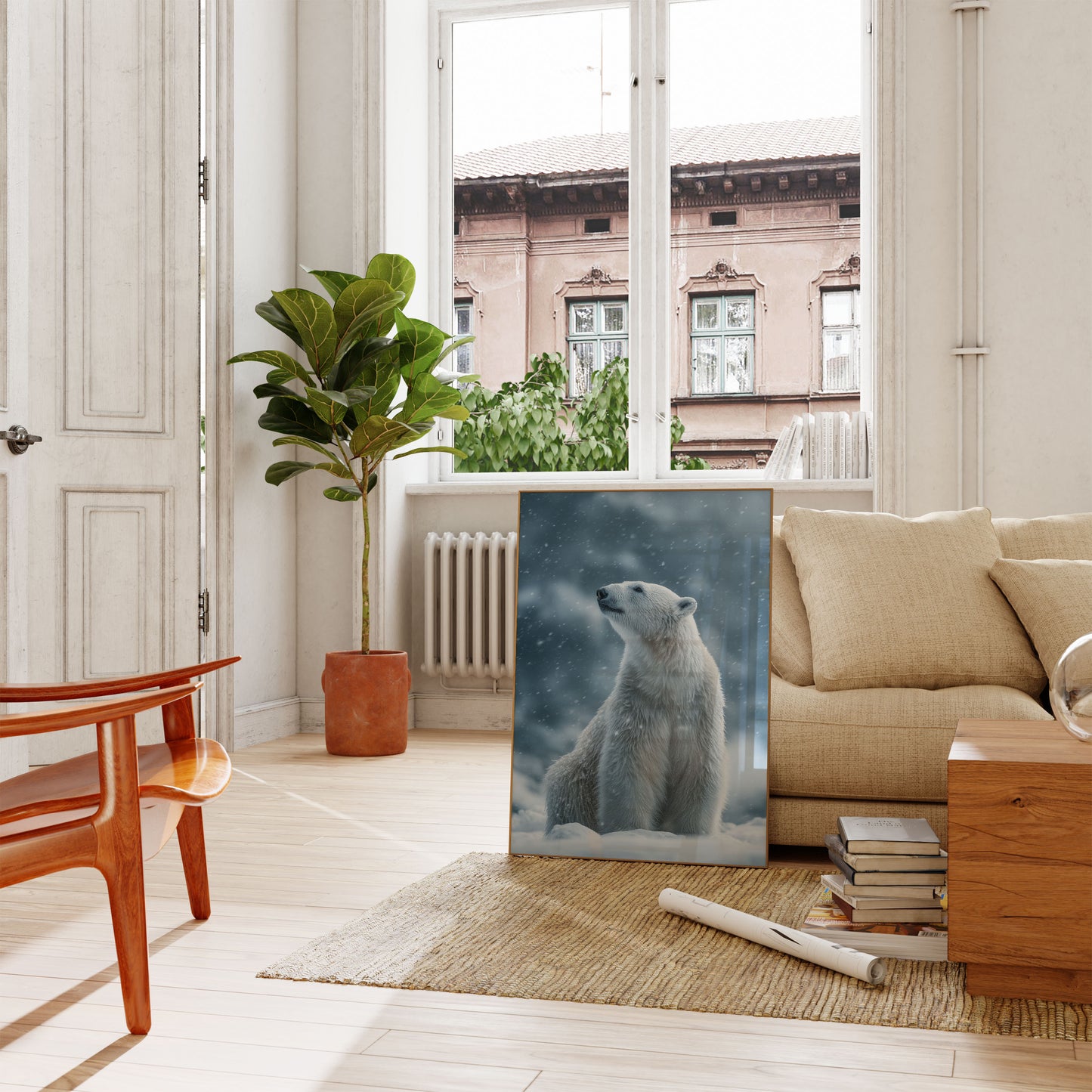 Póster majestuoso del guardián del Ártico