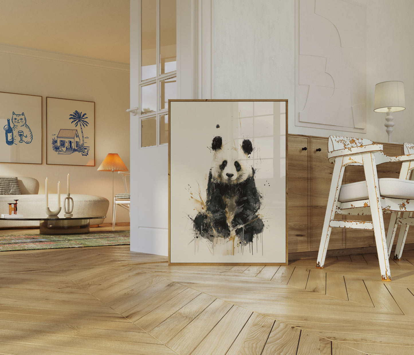 Watercolor Panda Spirit Poster