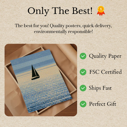 Sailboat on Shimmering Waters Poster