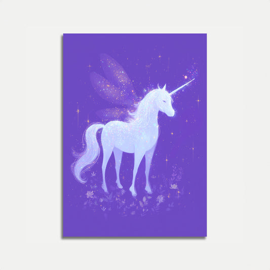 Poster Fantasia Unicorno Stellare