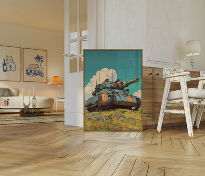 Vintage Sci-Fi Battle Tank Poster