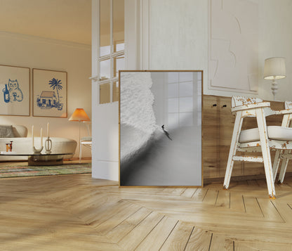 Surfing the Monochrome Wave Poster