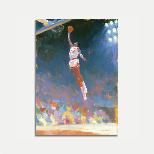 Basketball Player Slam Dunk Poster