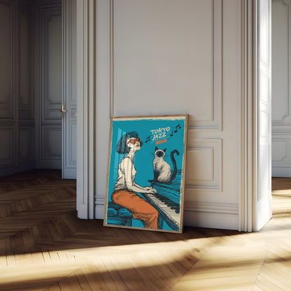 Tokyo Jazz Club Retro Poster