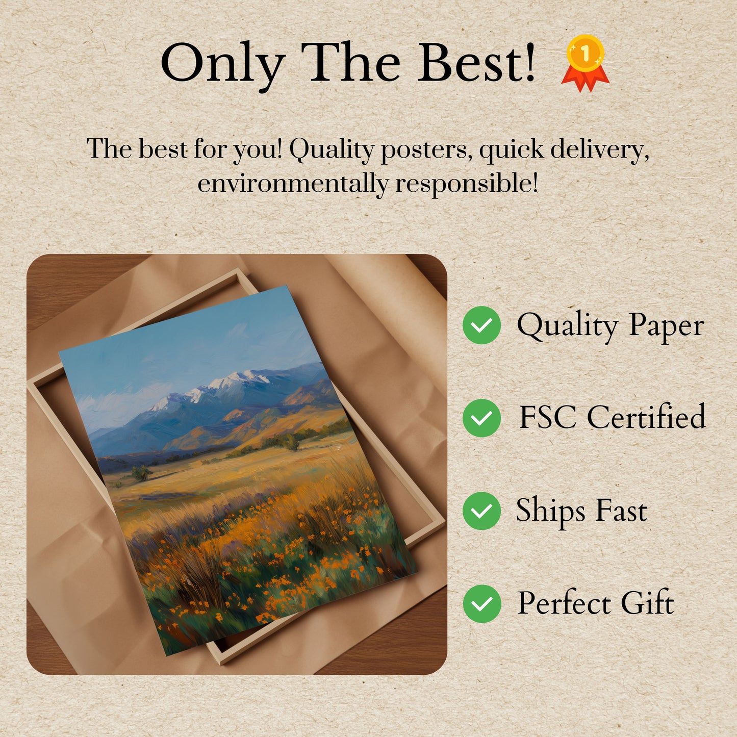 Mountain Meadow Wildflower Poster