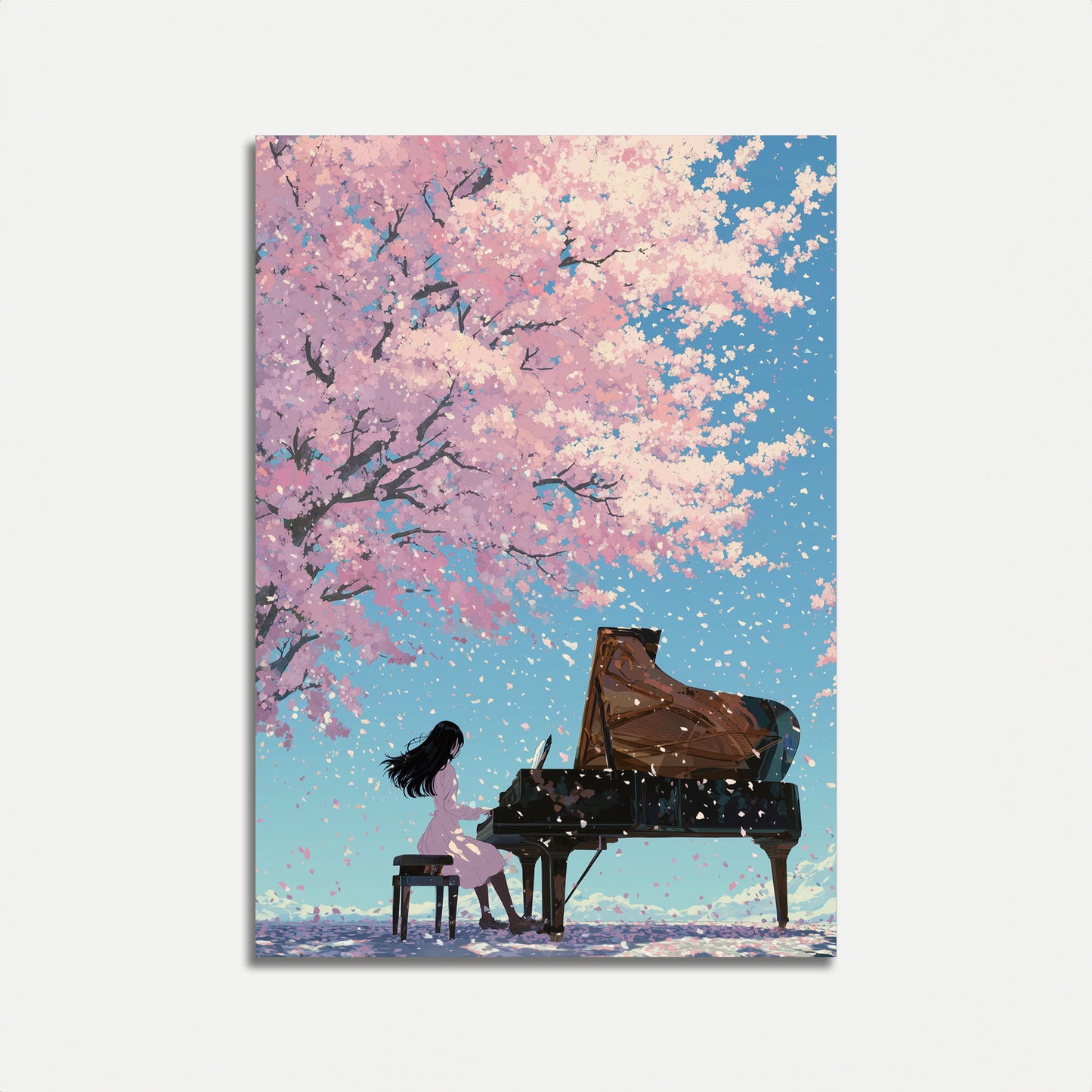 Cherry Blossom Piano Melody Poster