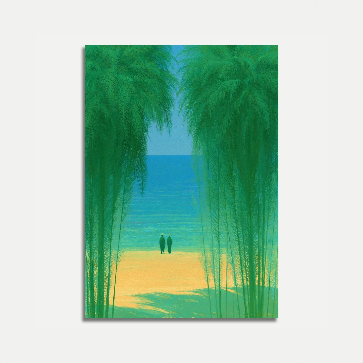 Palmetrær Strandparadis Plakat