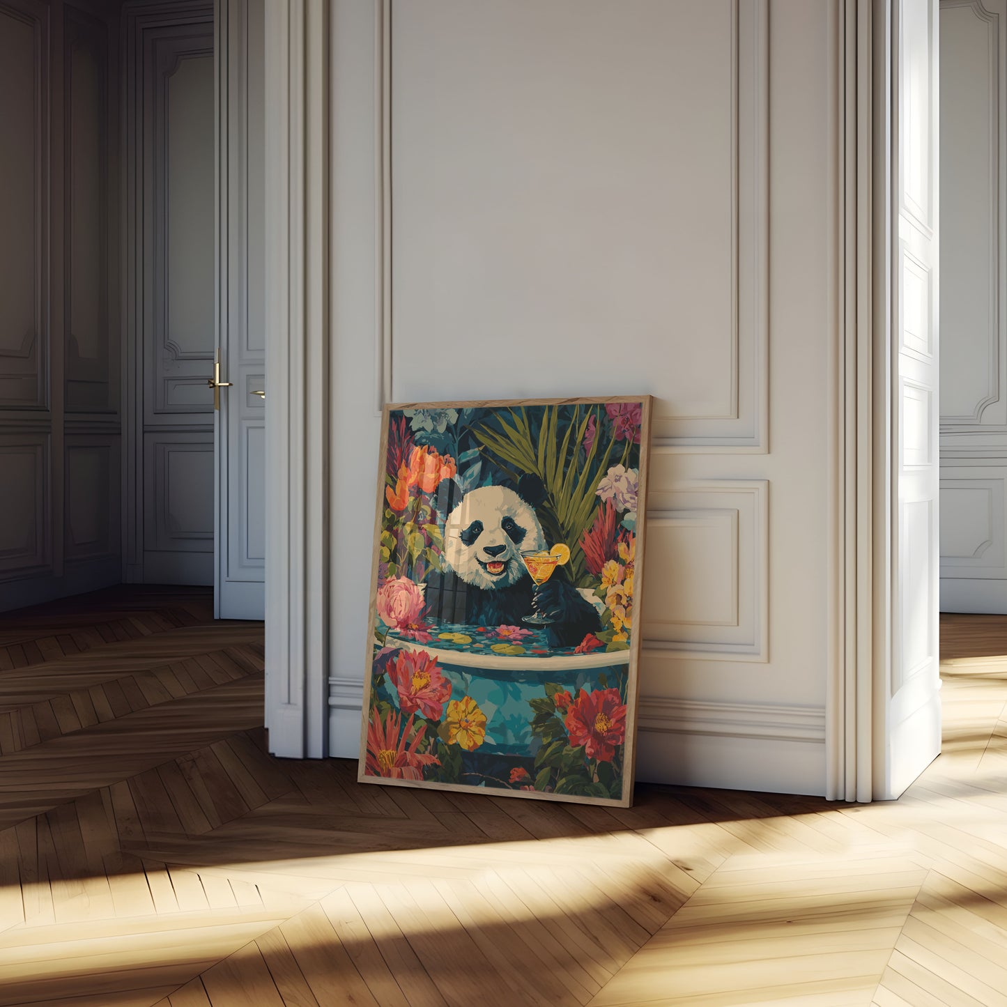 Panda's Tropical Cocktail Poster