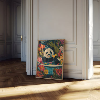Panda's Tropical Cocktail Poster