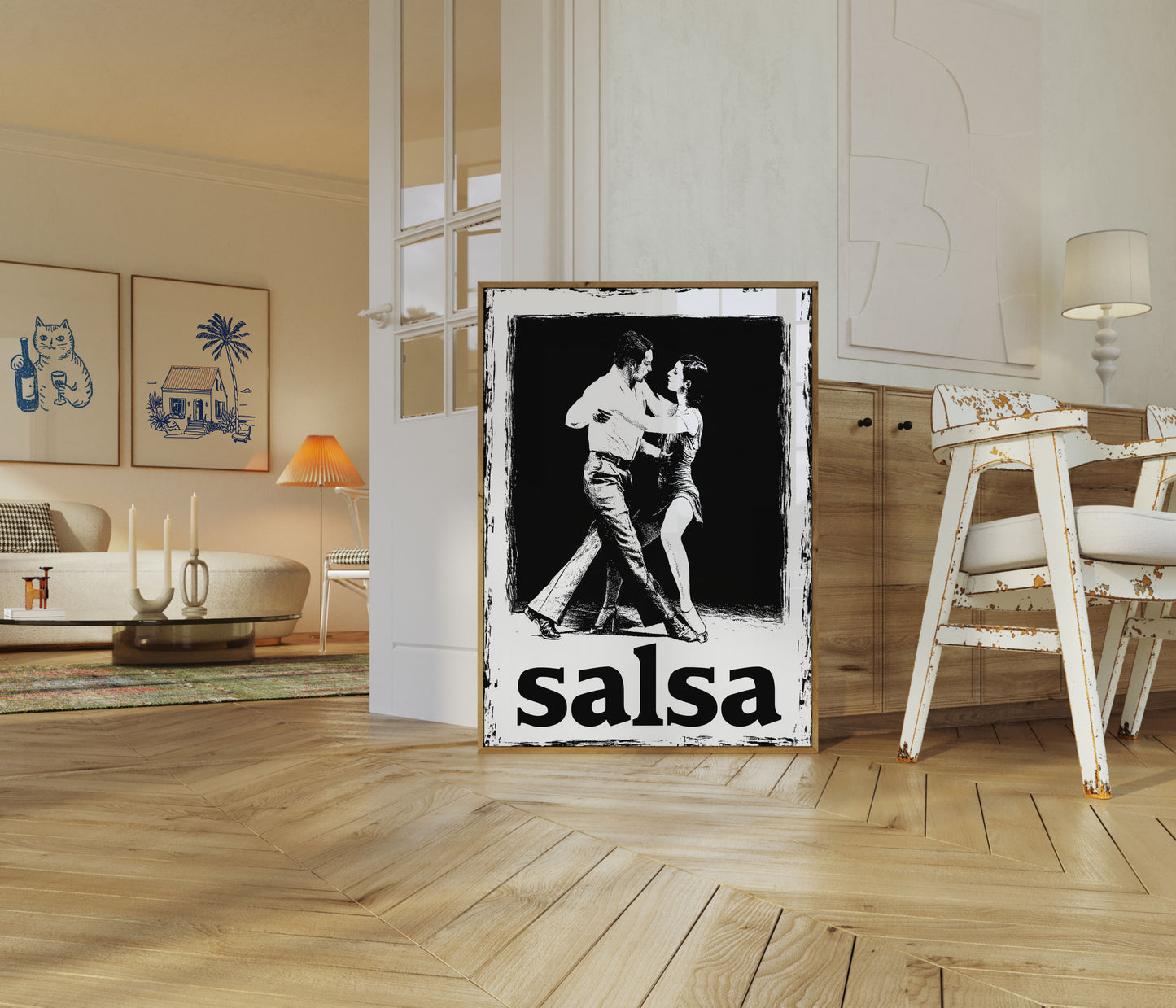Passionate Salsa Dancing Poster