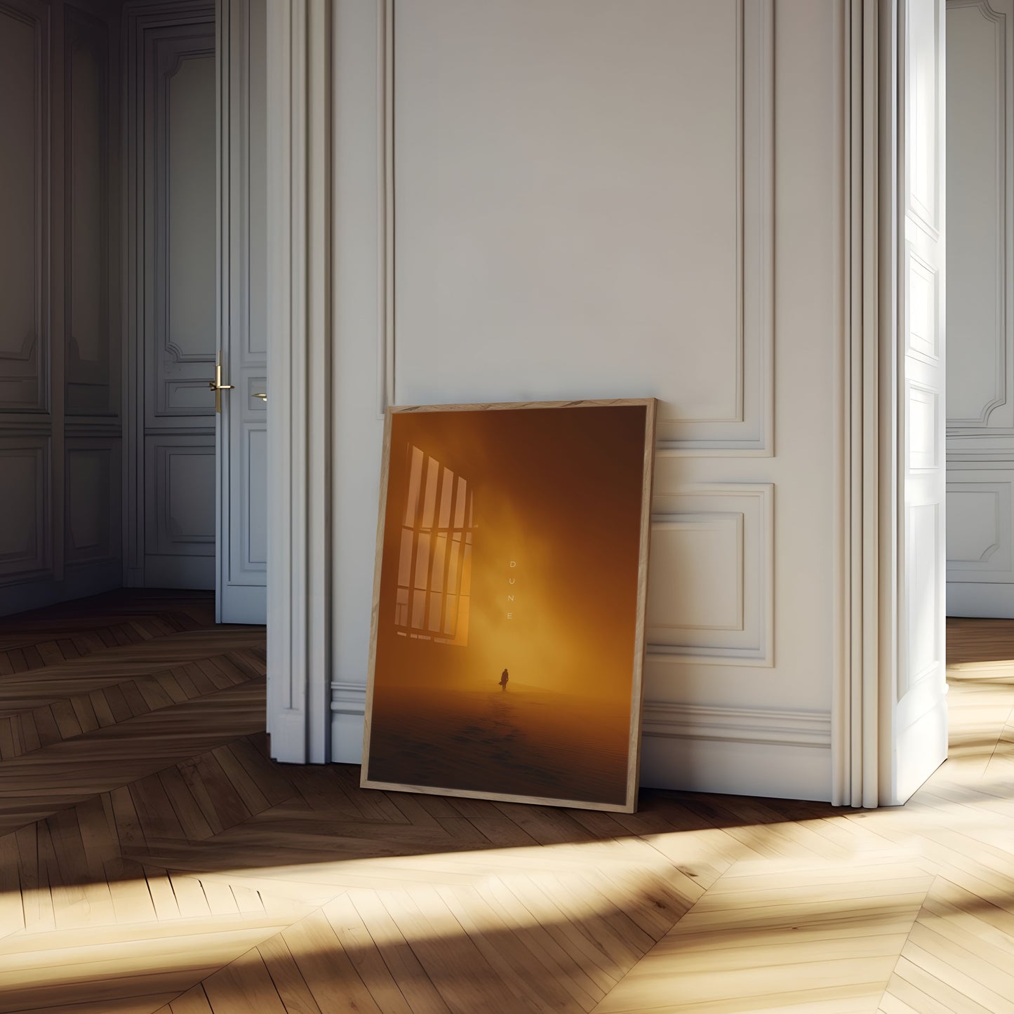 Póster épico de ciencia ficción "Viaje al desierto"