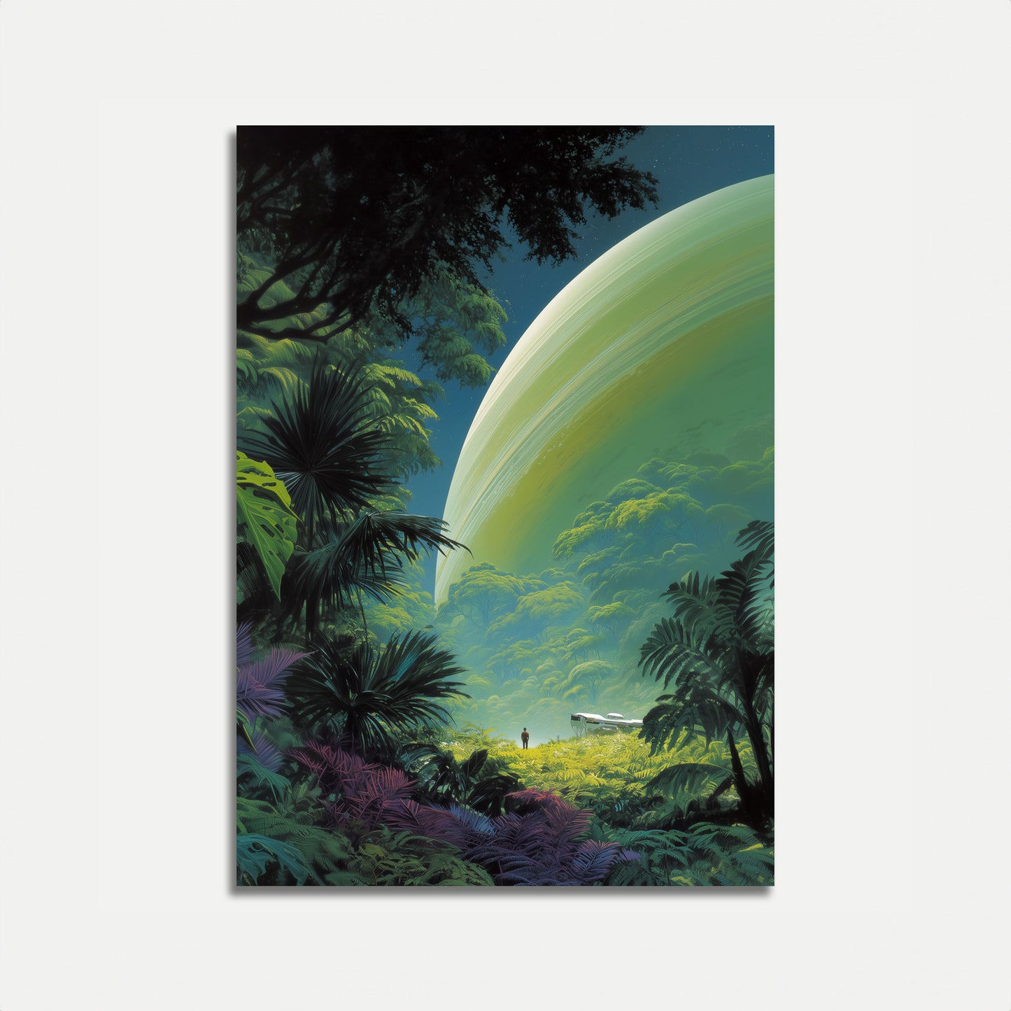 Alien Planet Jungle Landscape Poster