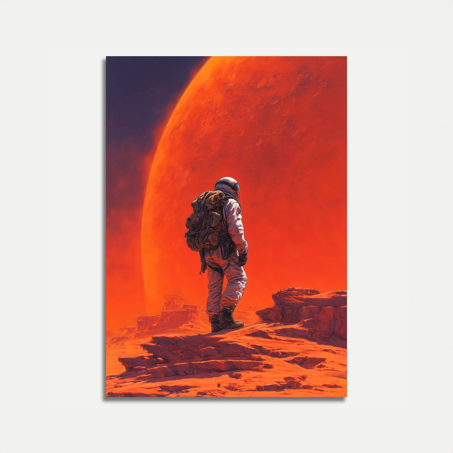 Martian Solitude Space Explorer Poster